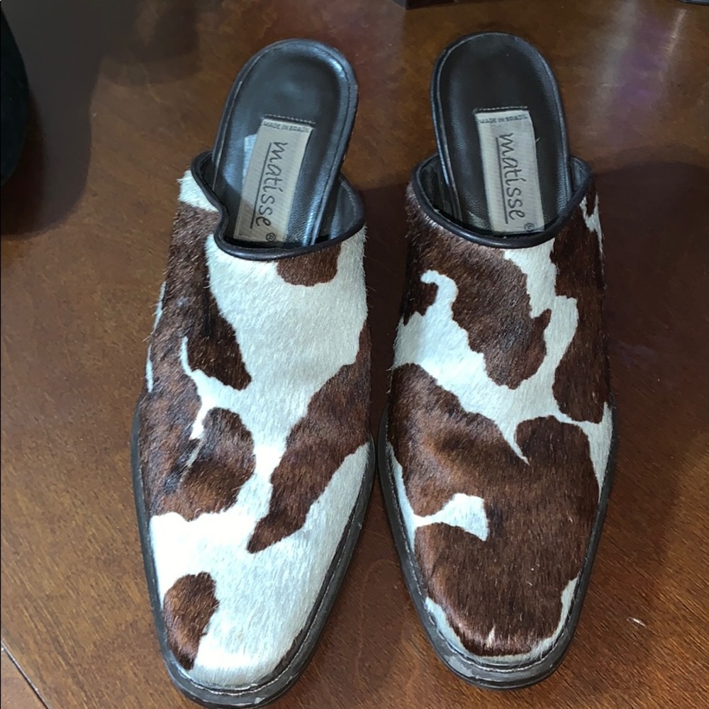 MATISSE calf hair mules